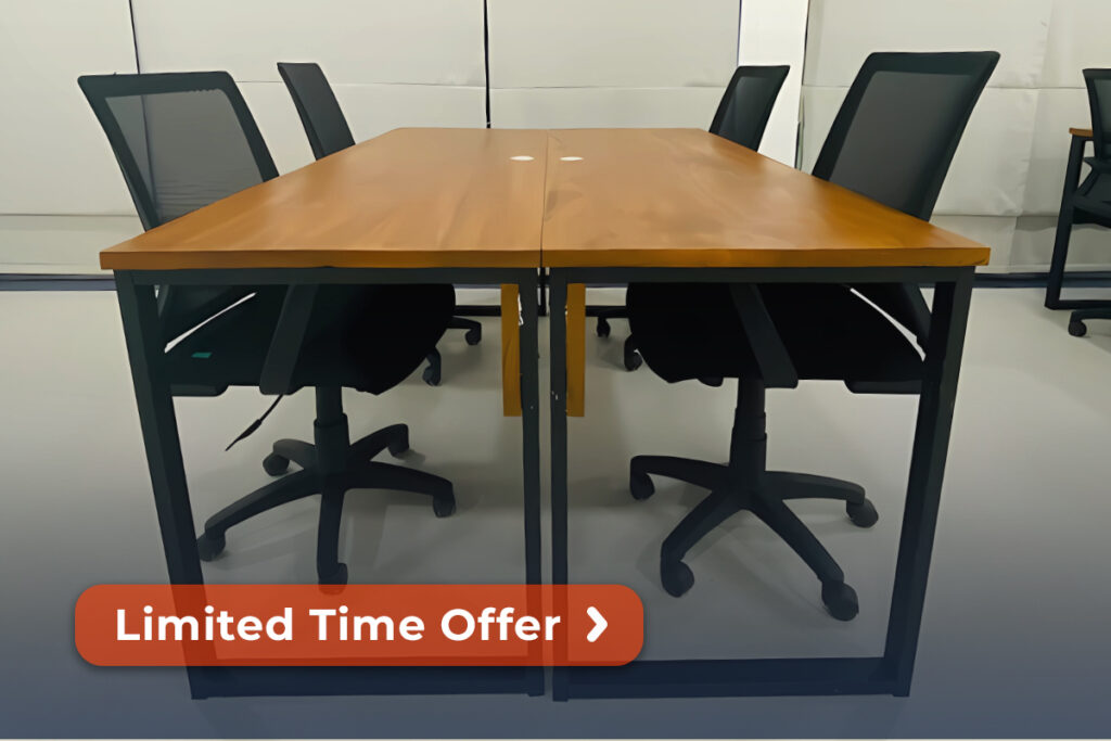 Private office space for four people, ideal for focused teamwork at Coworking Cube Sri Lanka.